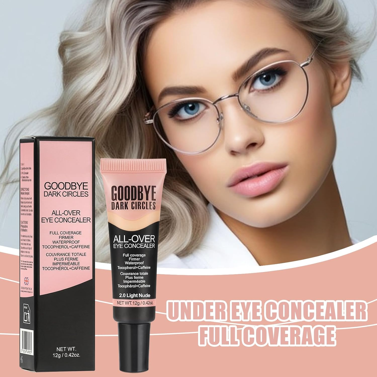 Full Coverage Concealer - Waterproof 12G Beauty Concealer,Natural Long Lasting Liquid Foundation, Color Correcting Makeup for Long Lasting Wear image number 5