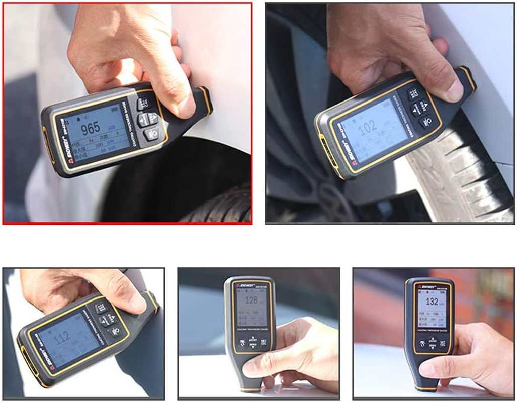 HIKOAN Digital Paint Coating Thickness Gauge Handheld Coatings Thickness Tester Coating Thickness Meter with Auto Function Fe/Nf Probe Car Detector Automotive Coating Refinishing Cars Paint Tester image number 3