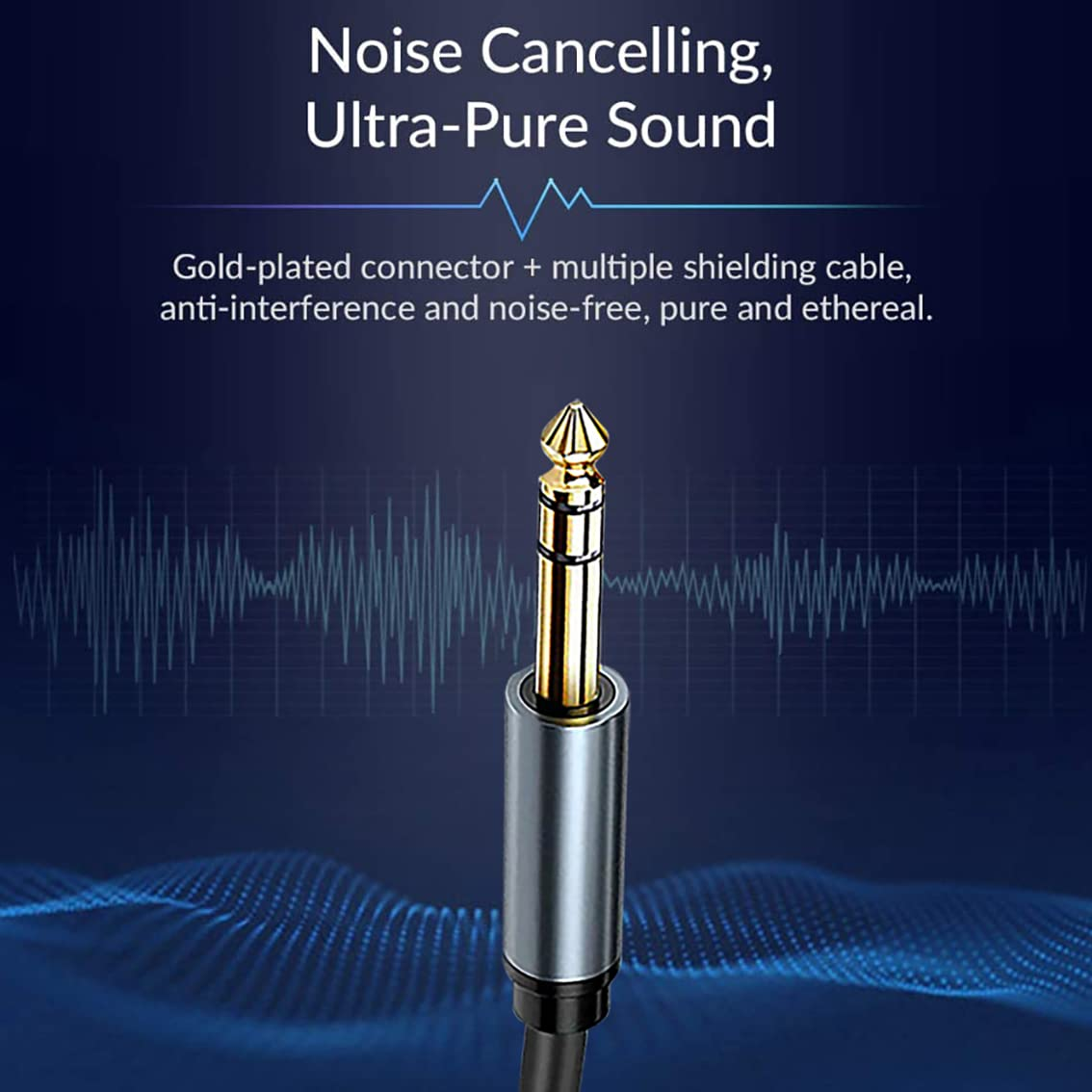 1/4 Inch TRS Instrument Cable, Tunghey 6.35Mm Male Jack Stereo Audio Cord, 6.35 Balanced Interconnect Line for Electric Guitar, Bass,Keyboard, Mixer, Amplifier, Speaker (0.5M) - 2M image number 6