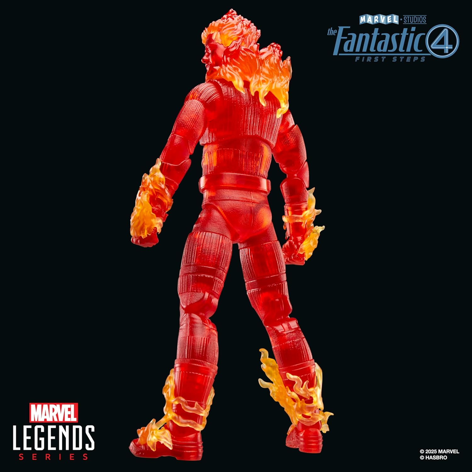 Marvel Legends Series Human Torch, the Fantastic Four: First Steps Johnny Storm Movie Collectible 6 Inch Action Figure Toy image number 4