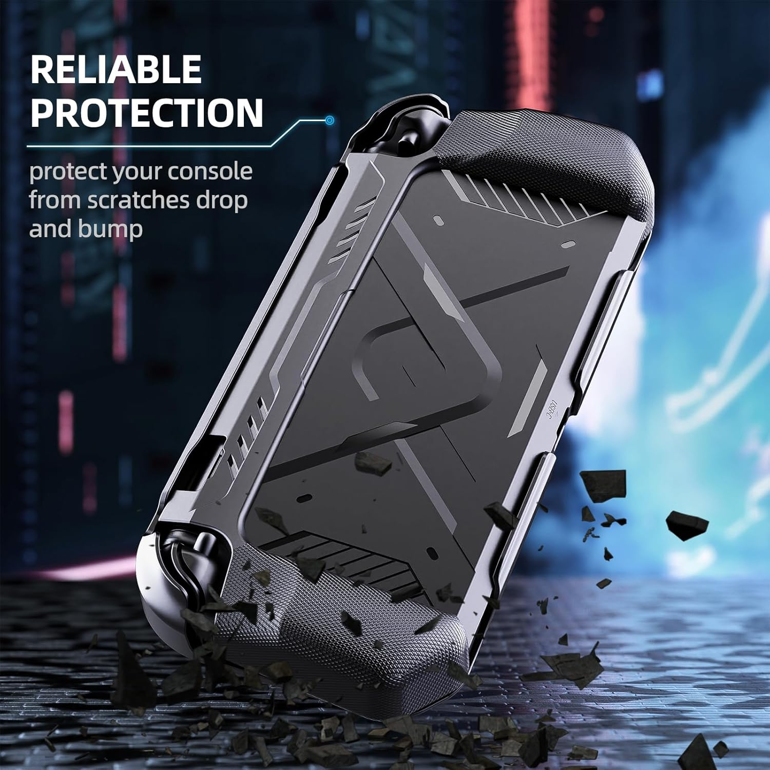 Protective Case for Switch 2 (2025), Shockproof TPU Soft Back Shell 360&deg; Protection, Anti-Scratch, Ergonomic Grip Design, Compatible with New Switch 2Nd Gen (Black) image number 3