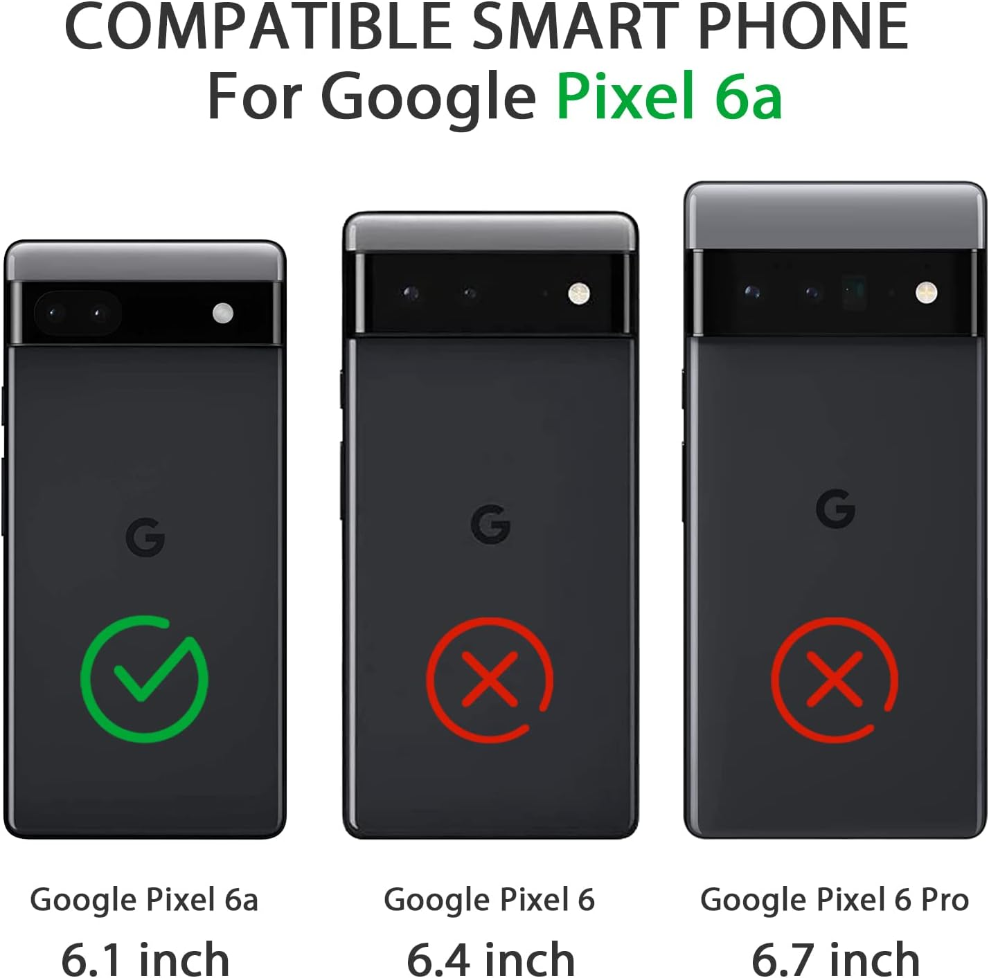 Soft Silicone Case for Google Pixel 6A Case(2022), Flexible Premium Rubber Full Body Protection Dust-Proof Shockproof Scratch Resistant Wireless Charging for Pixel 6A 5G Cover - Black image number 6