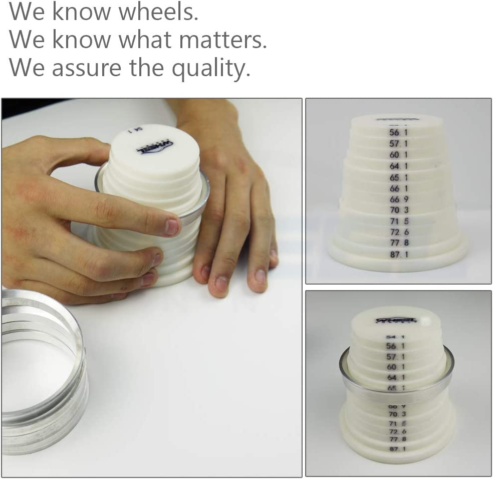 WHEEL CONNECT Hub Centric Rings,76.1 to 70.5, Set of 4, Aluminium Alloy Hubrings, O.D:76.1-I.D:70.5Mm. 8Mm Height. A image number 1