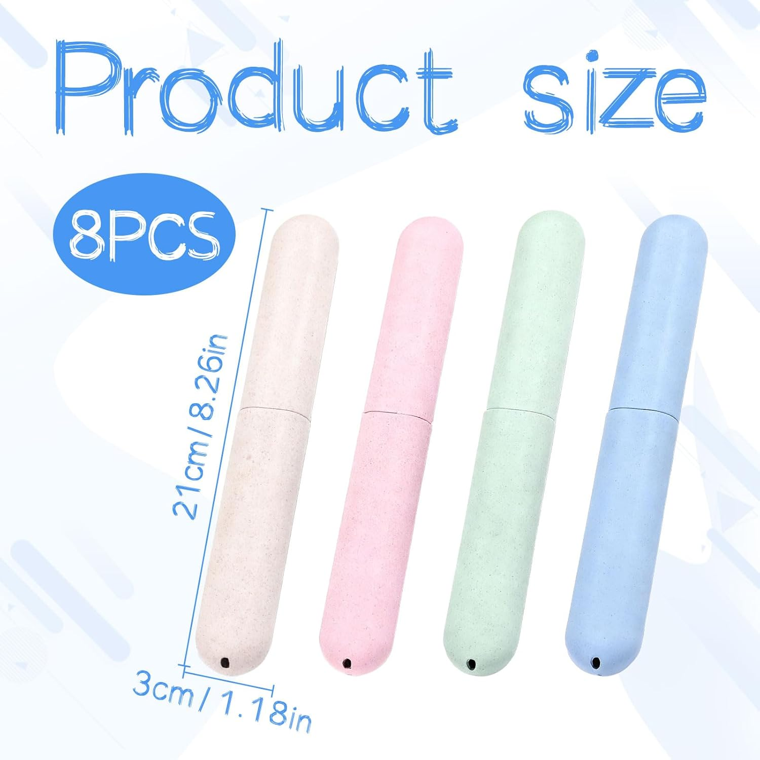 Toothbrush Travel Case, 8Pcs Toothbrush Holder Travel, Toothbrush Case, Portable Breathable Tooth Brush Holder, Suitable for Camping, School, Business, Home, Outdoor(Multicolor) image number 5