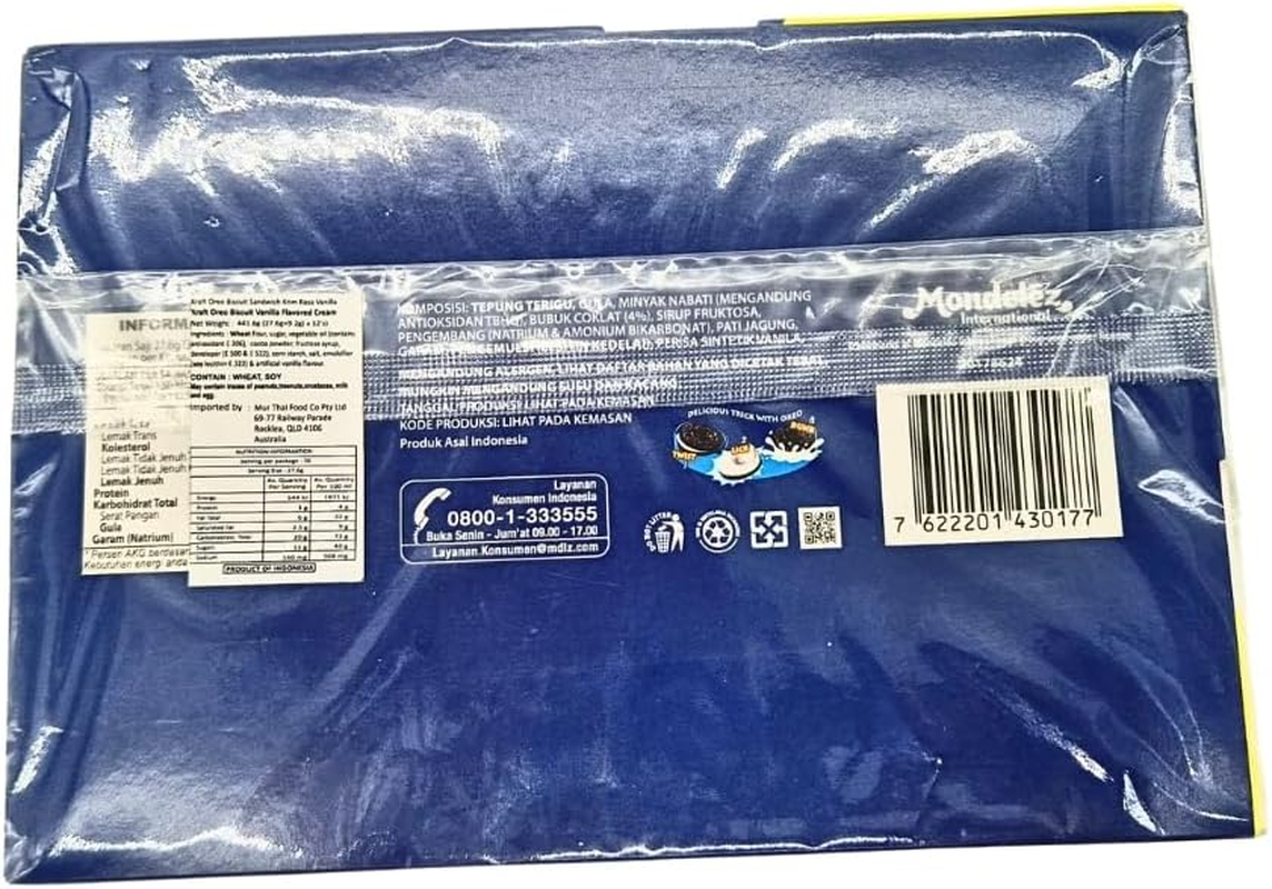 Kraft Oreo Biscuits Vanilla Flavoured Cream 36.8G*12 (Pack) image number 1