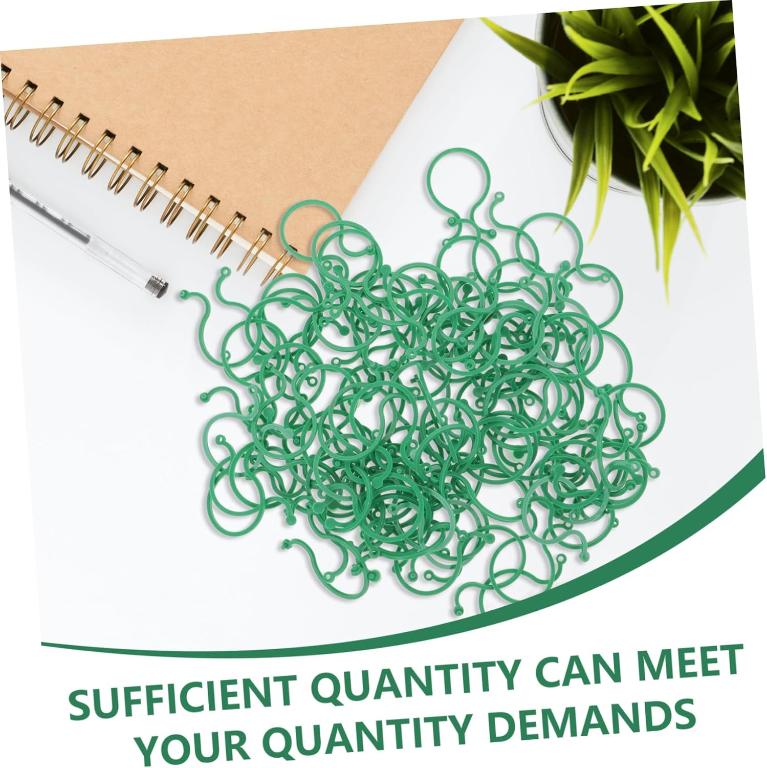 100Pcs Sturdy Plant Support Clamp Greenhouse Seedling Clip Garden Fixing Clips for Vine and Flower image number 6