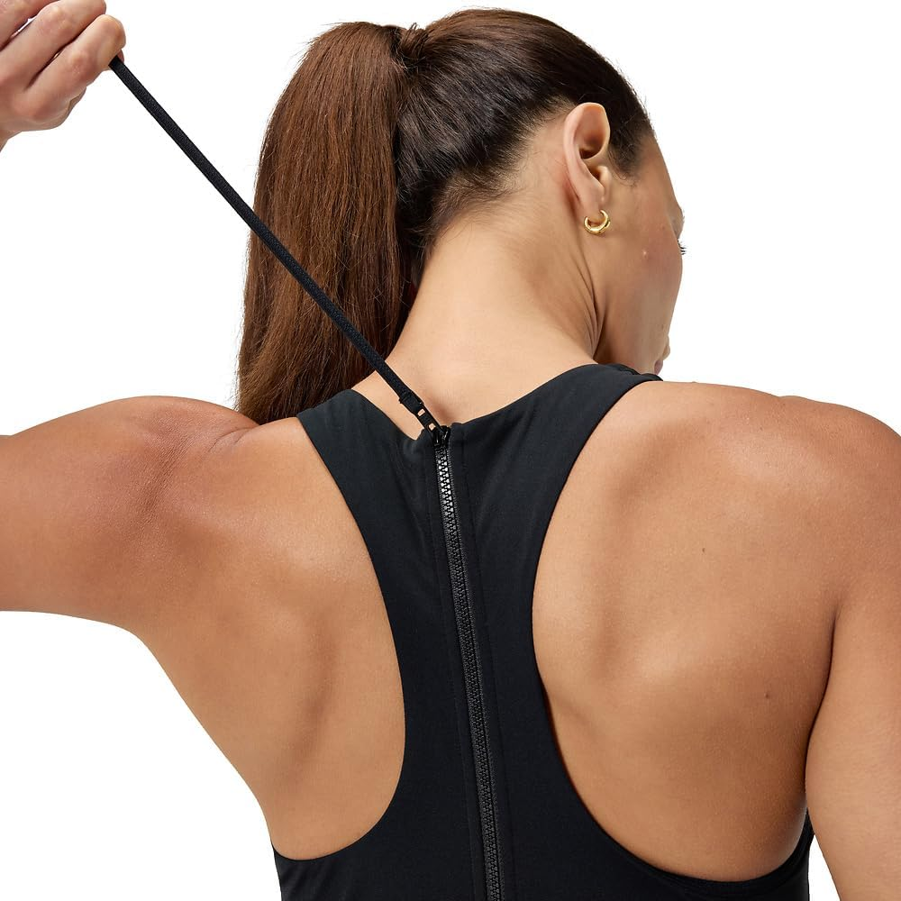 Speedo Women'S Racer Zip Swimsuit with Built in Swim Bra image number 4