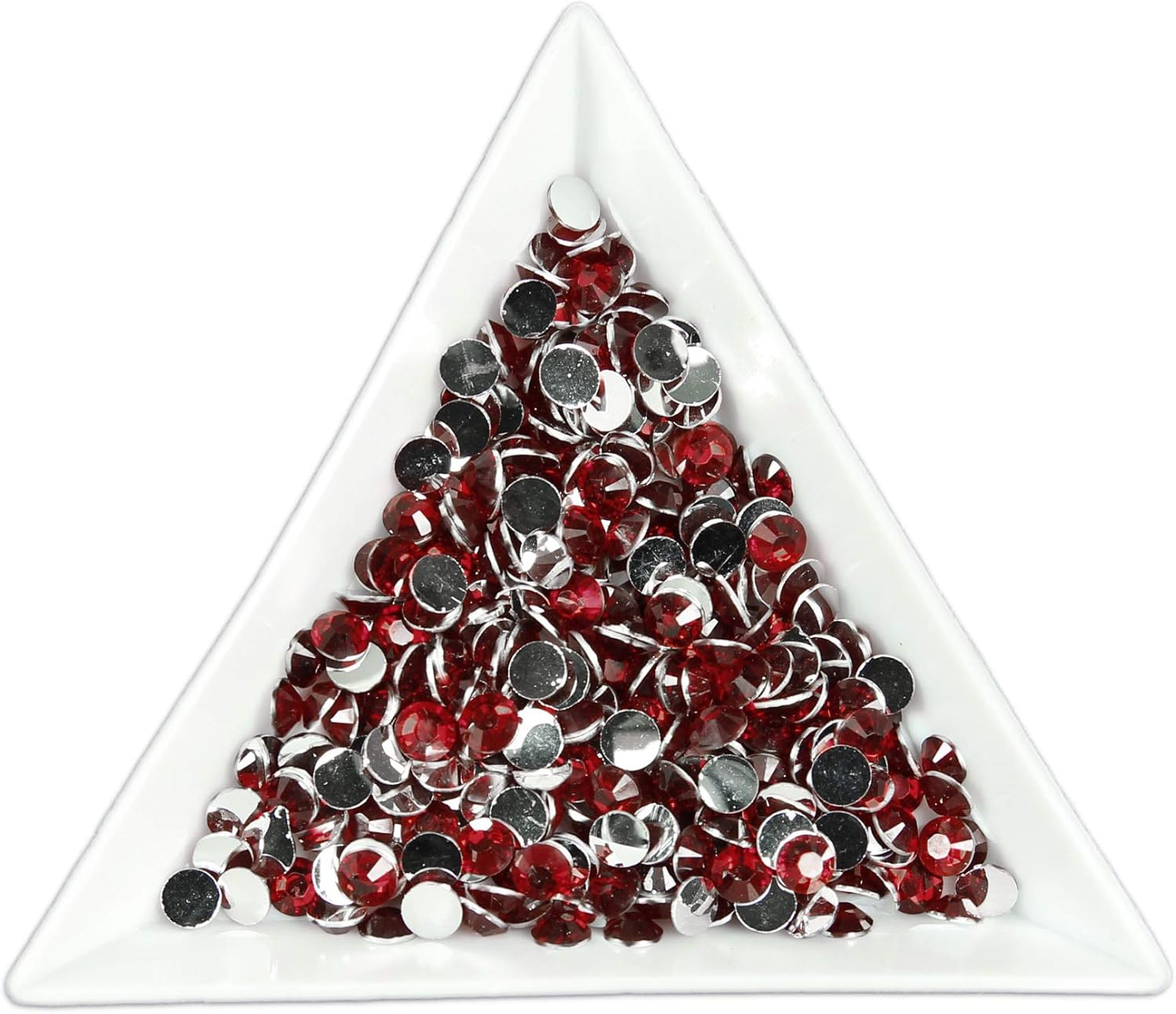 1000Pcs 2Mm Flat Back Resin Rhinestones Bling Crystal Diamantes for Nail Art & Craft (2Mm, Crimson)