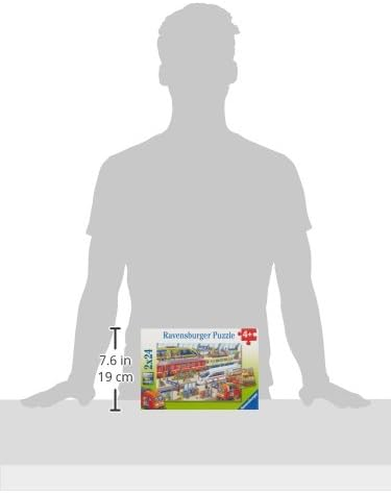 Ravensburger Kinderpuzzle - 09191 Trubel Am Bahnhof - Puzzle F&uuml;r Kinder Ab 4 Jahren, Mit 2X24 Teilen image number 4
