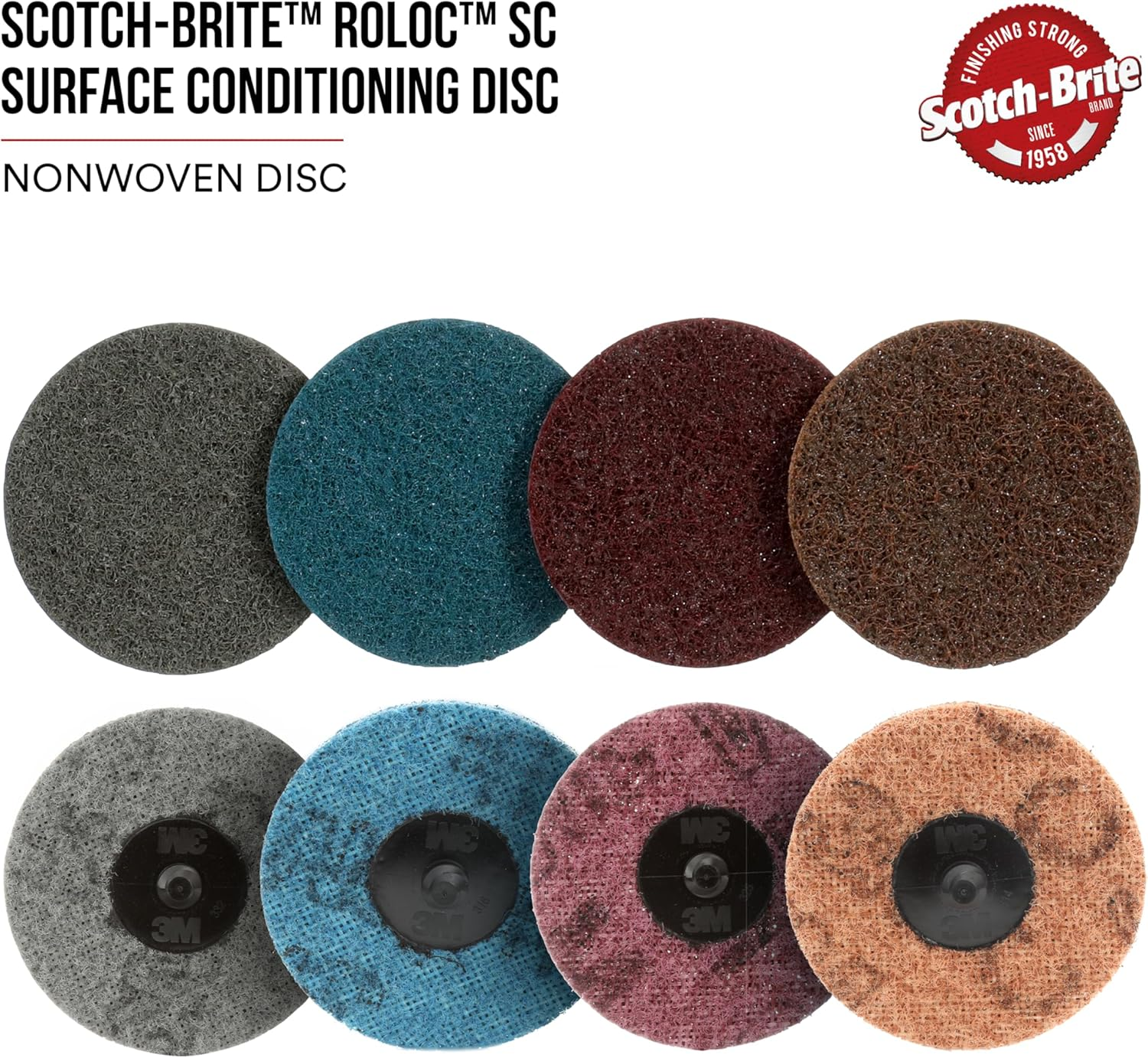 3M Scotch-Brite Roloc Surface Conditioning Disc, TR 07516, 2 in X NH S SFN, 25 per Carton image number 6