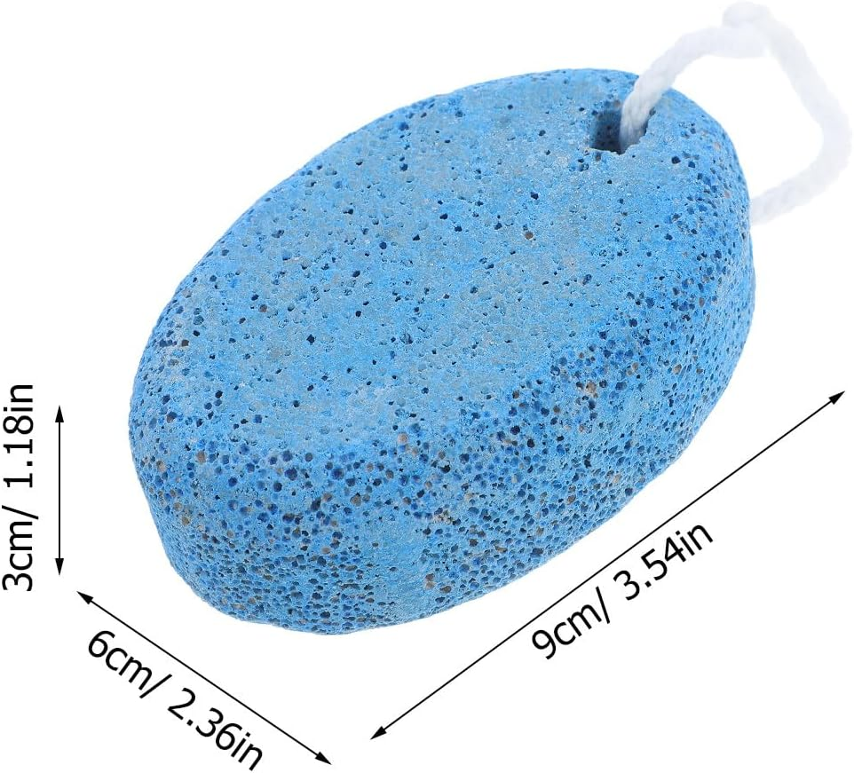 TIKODIDA Natural Blue Pumice Stone Foot Scrubber for Dead Skin Removal Oval Volcanic Foot File Pedicure Rasp and Heel Scraper Effective Corn Remover image number 6