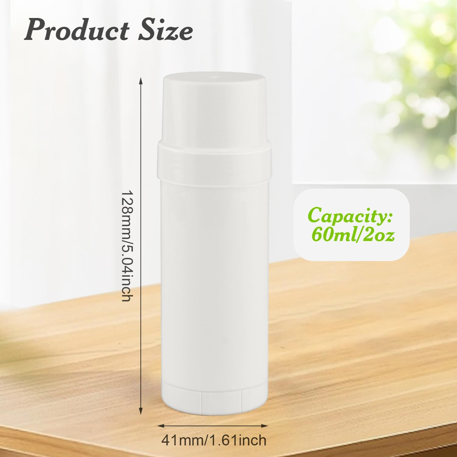 Mirrline 60Ml/2Oz White Deodorant Containers Plastic Twist up Filling Bottle Refillable Deodorant Holder Stick for Crayon Lip Balm Chapstick Sunscreen Lotion Bar - 12 Pack image number 3