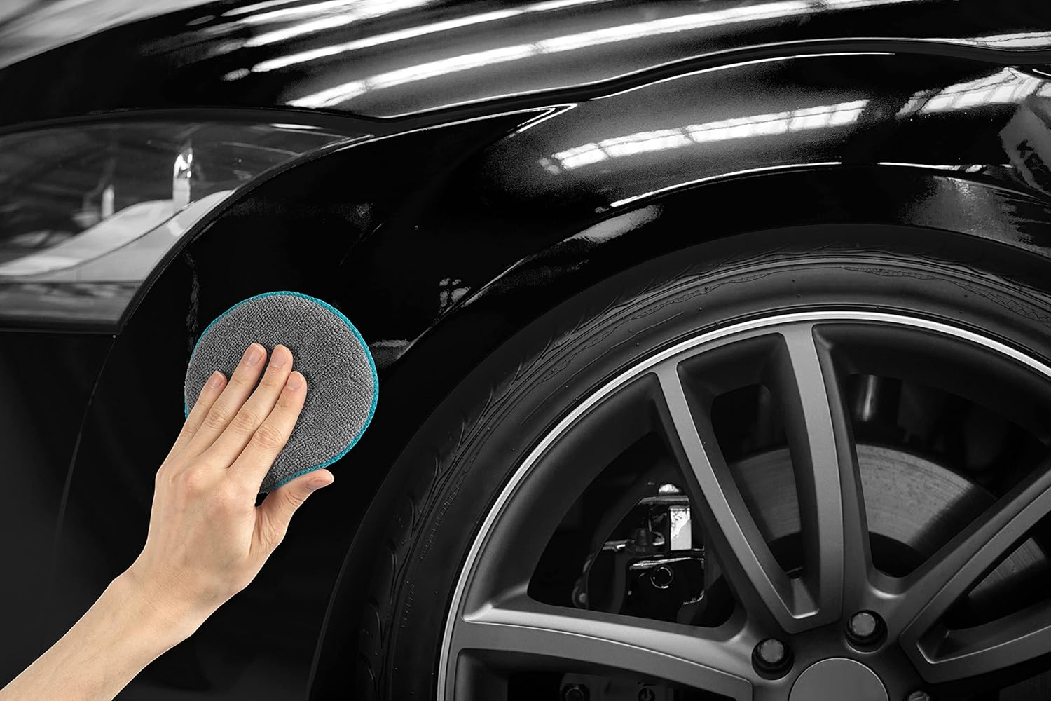 Beldray LA082190EU7 9 Piece Car Set, Includes Wheel Brush, Cleaning Pads, Mitt, Sponge and Cloths, Microfibre, Collects & Traps Dirt, Can Be Used Wet or Dry, Black image number 1