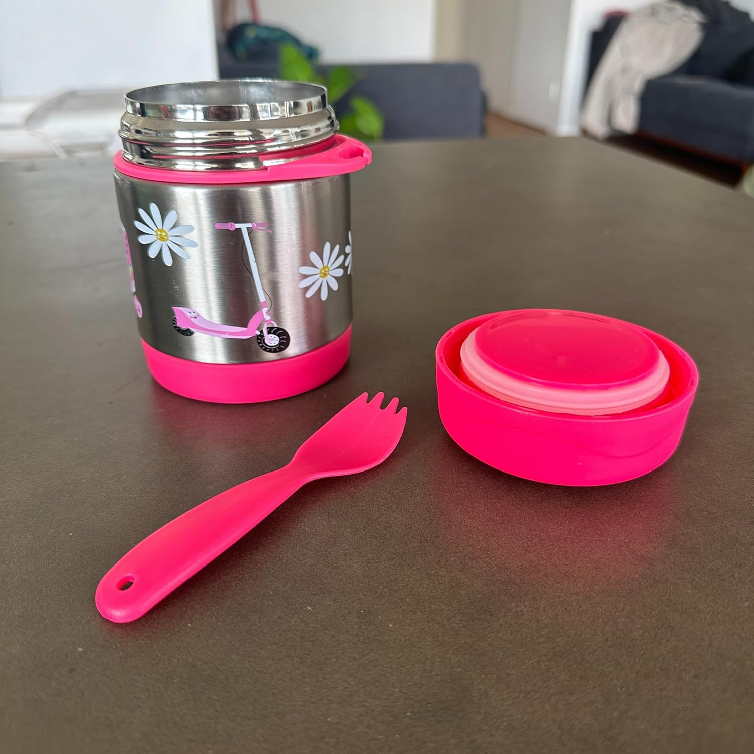 My Family Kids' Skate Design Insulated Food Jar - Hot & Cold Lunch Solution, 10Hr Heat, 7Hr Cool, Bpa-Free Stainless Steel