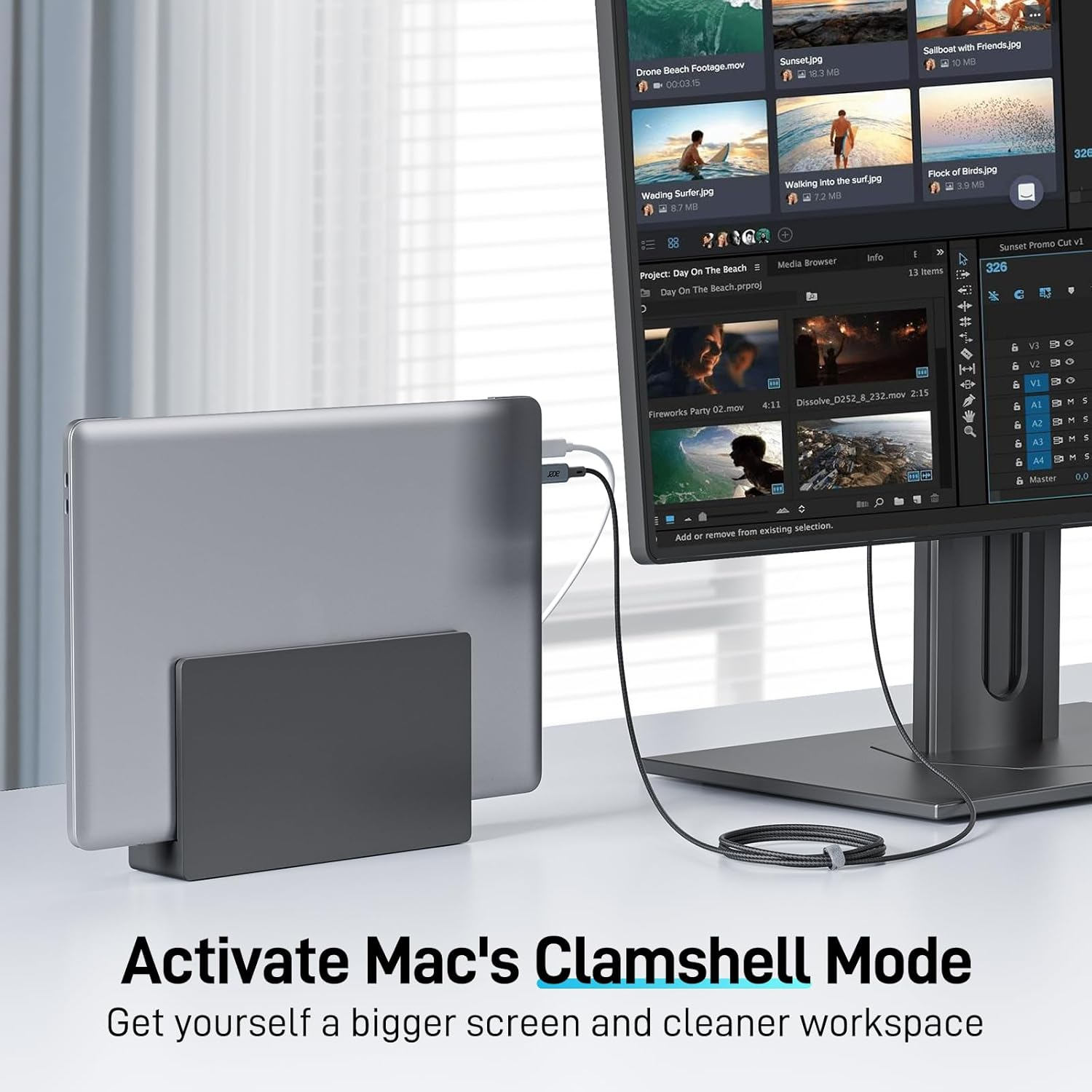 Acer USB C to HDMI Cable 4K@60Hz 1.8M [Thunderbolt 4/3 Compatible] Type-C HDMI Cord for Office [Nylon Braided] for Iphone 16/15 Pro/Pro Max, Galaxy S25, Macbook Pro/Air 2023, Ipad Pro, Etc image number 2