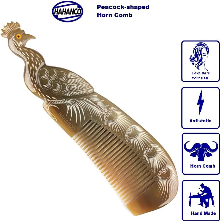 Peacock-Shaped Horn Comb image number 3