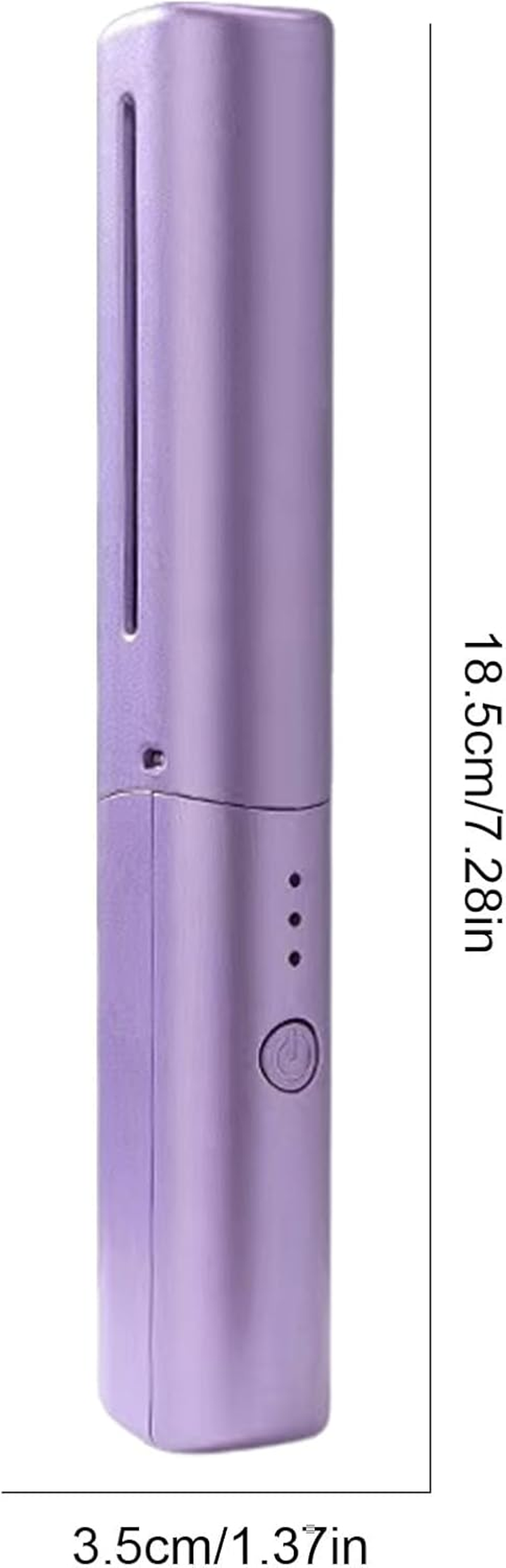 Portable Hair Straightener - Rechargeable Straightening Comb, Cordless Styling Brush | Compact Heated Flat Comb with Curling Function, Lightweight USB Charging Hair Tool with Portable Design for Women - Purple image number 2