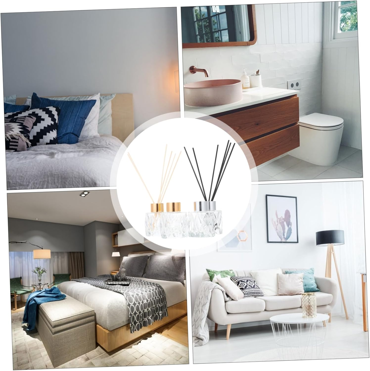 Glass Aromatherapy Bottles Empty Diffuser Bottles for Oil Decorative Fragrance for Home image number 3