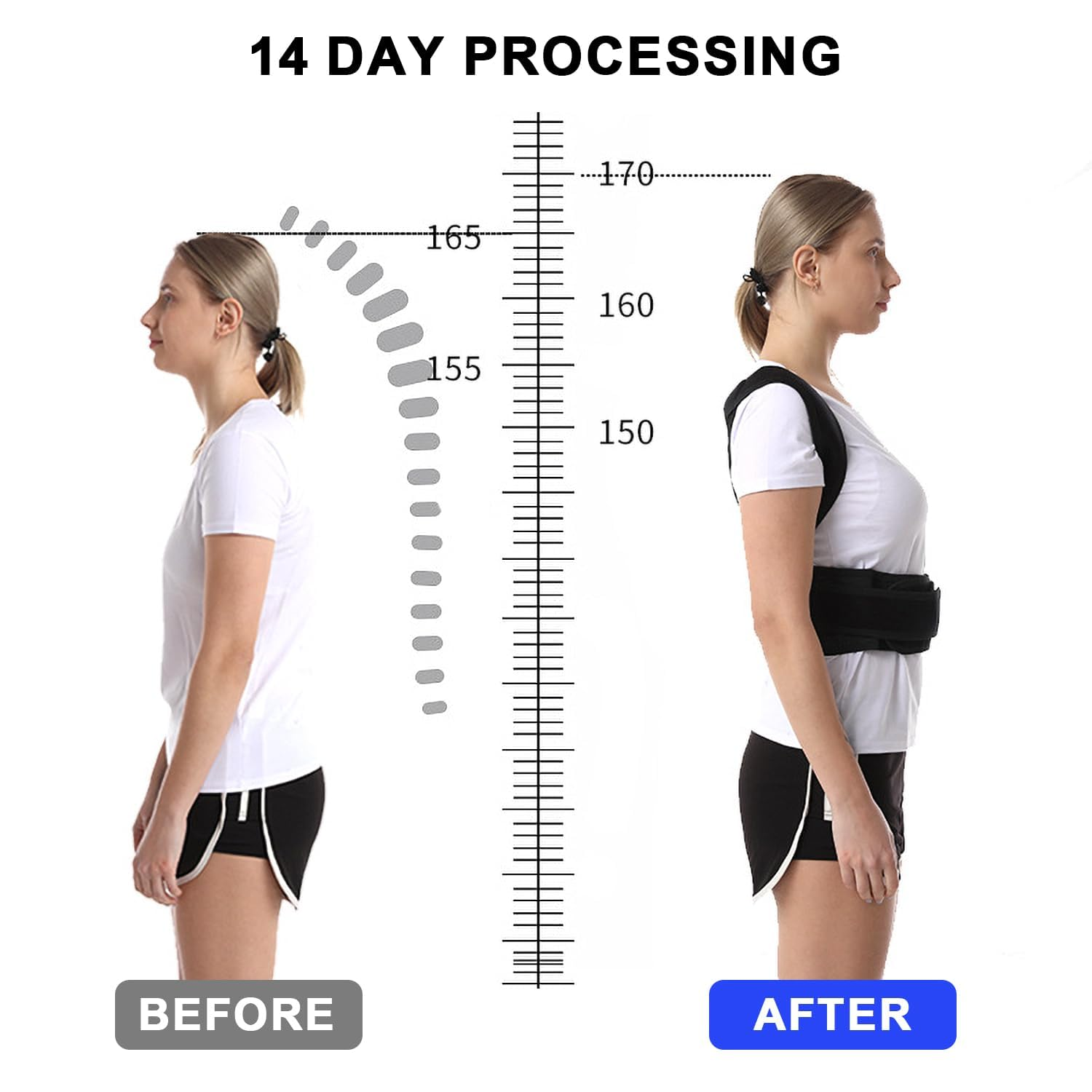Posture Corrector, Back Posture Corrector for Men&Women, Back Straightener Posture Corrector Back Support Brace Posture Corrector Improve Back Pain, Spine Corrector, Adjustable Posture Trainer(M) image number 5