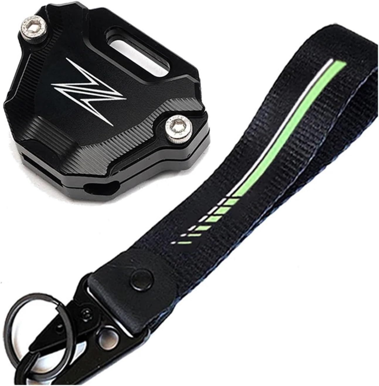 Jininshengxindianzi Compatible with Kawasaki Ninja 650 ZX6R 400 1000SX ZX10R Z900 Z650 Z900RS Z1000 Z400 Motorcycle Accessories CNC Key Case Cover Shell (Color : Green-Ninja)