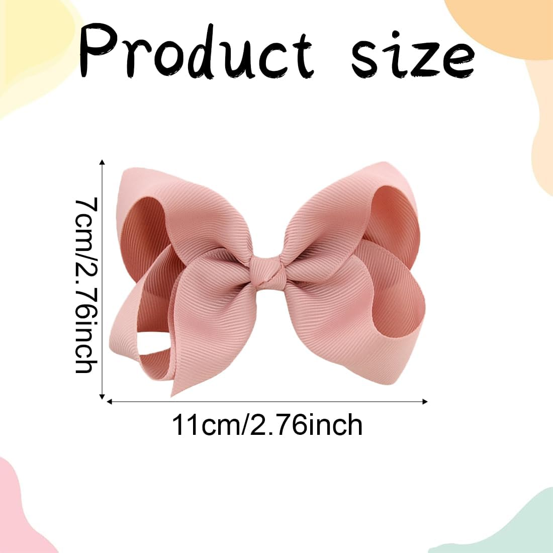 COYUN 6 Pieces Bow Hair Clips Ponytail Duck Bill Hair Bow for Kids Girls Women-A image number 3