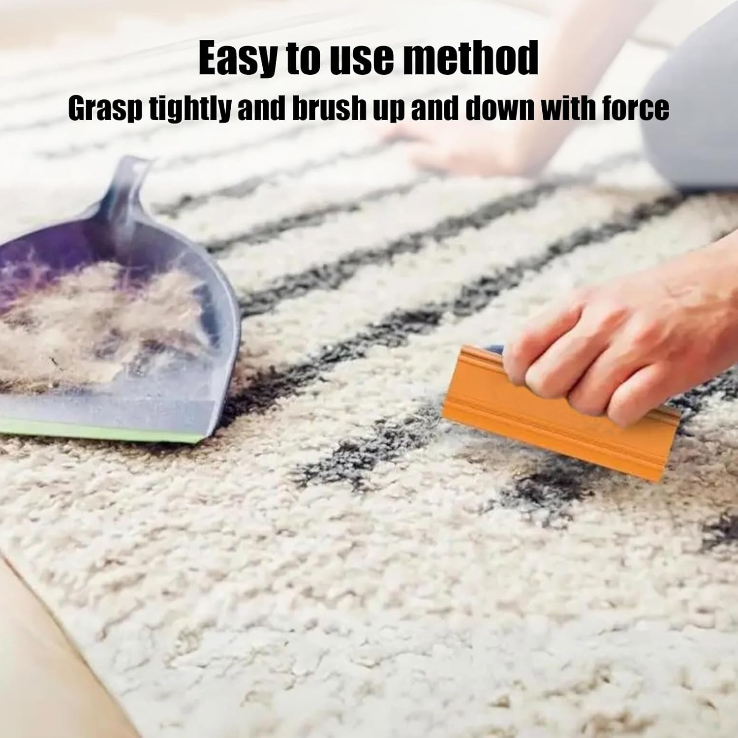 RIBHNXHI Pro Pet Hair Remover Tool - Easy Grip Fur Removal Scraper for Couch Carpet Sofa and Car, Cat Dog Hair Remover with Compact Lightweight Design image number 1