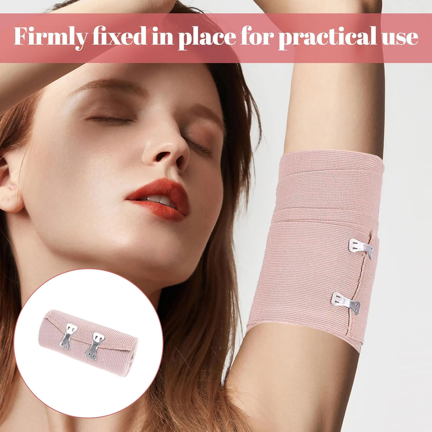 Bandages, 4Pcs Compression Bandage, Sports Bandage, Elastic Bandage Wrap, Compression Elastic Bandages, Durable Sport Support Bandag Es for Foot, Ankle, Wrist, Legs, Arm (4Inch X 15Ft) image number 3