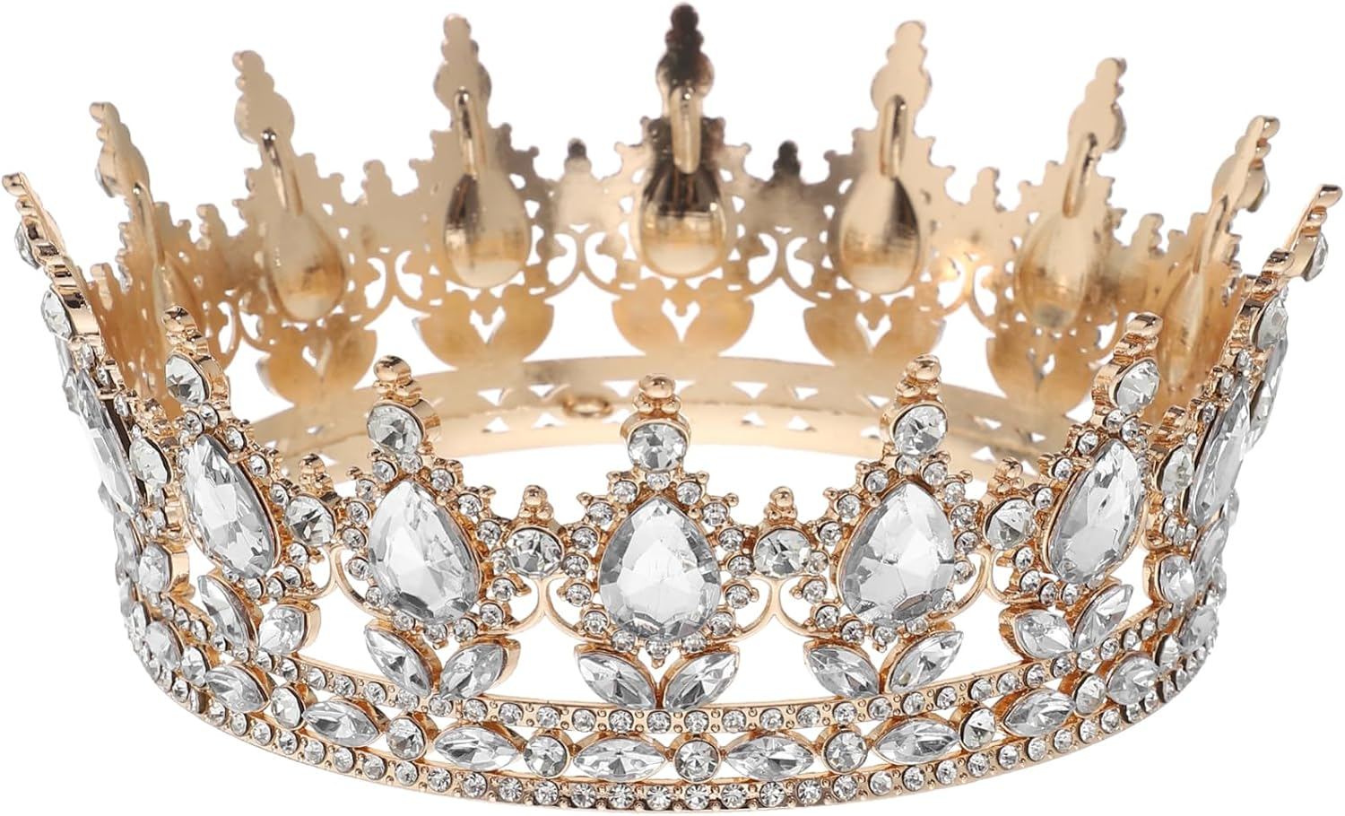 ULTECHNOVO Queen Rhinestone Crown for Women: Bride Royal Crystal Headband Princess Quinceanera Headpieces - Costume Party Hair Accessories for Wedding Birthday Prom Pageant Party image number 1