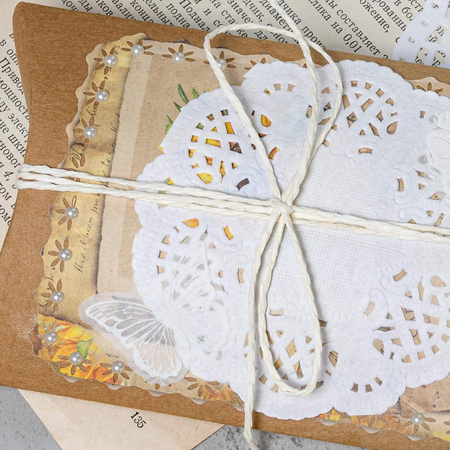 300 Sheets White round Lace Doilies Hollow Cutouts Vintage Collage Retro Deco Thin Decoupage 3 Small Sizes 3.5"/4"/4.5" for Scrapbooking Crafting Journal Planner (Doily) image number 2