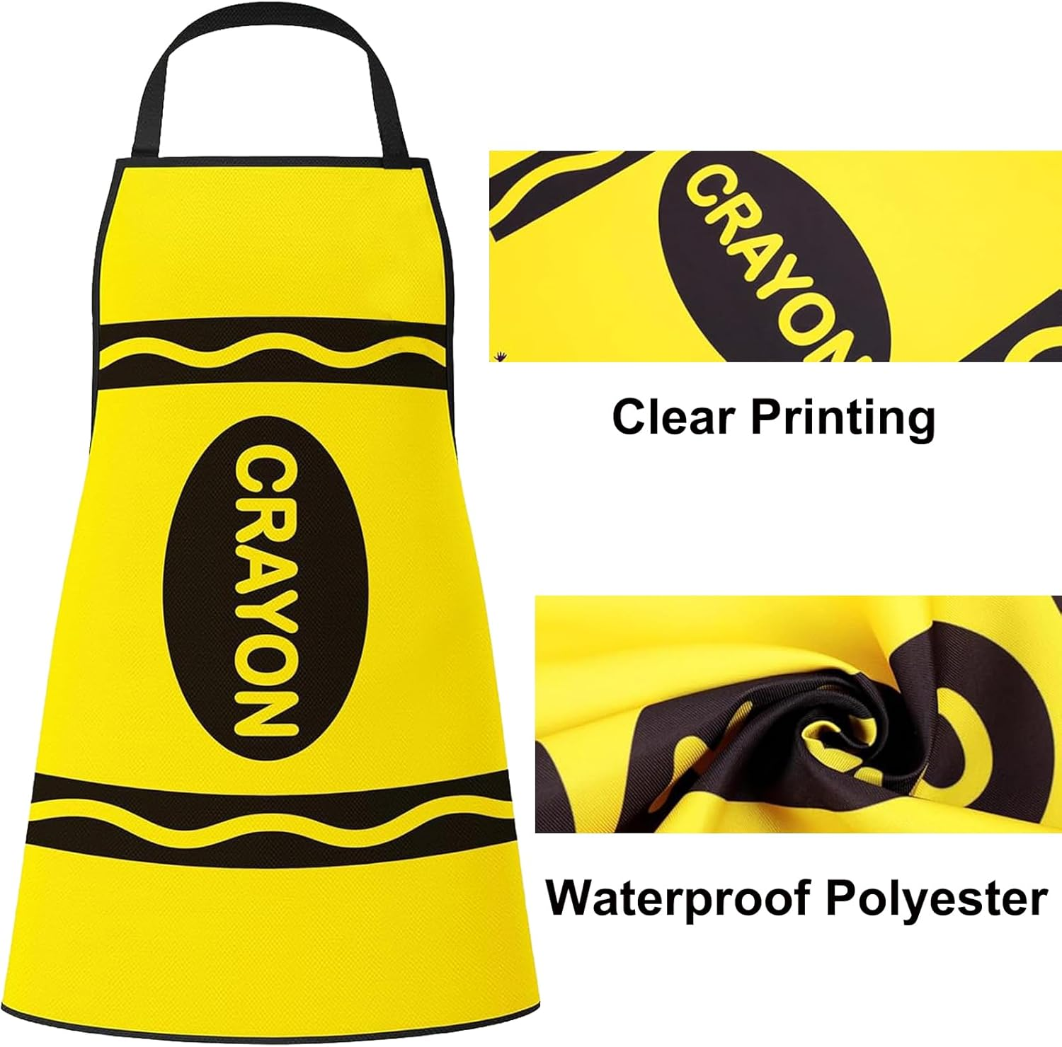 COSOUKE 7 Pack Crayon Costume Halloween Book Week Costumes Adult Waterproof Funny Apron Cosplay with Hat for Family Teacher (7, Crayon Costume, Adult) image number 2
