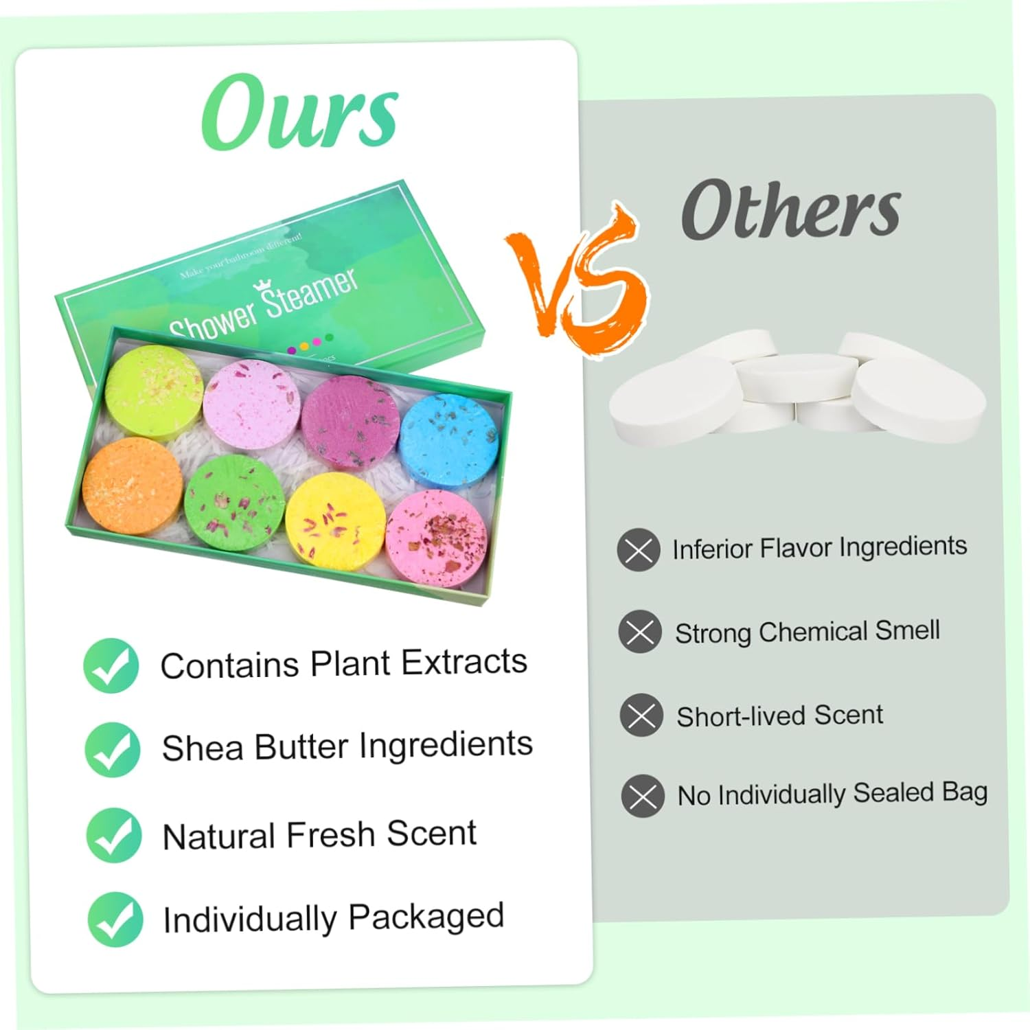 HONITANO 8Pcs Aroma Bath Tablets Essential Oil Sea Steamers for Relaxation Skin Nourishment Fatigue Relief for Experience image number 4