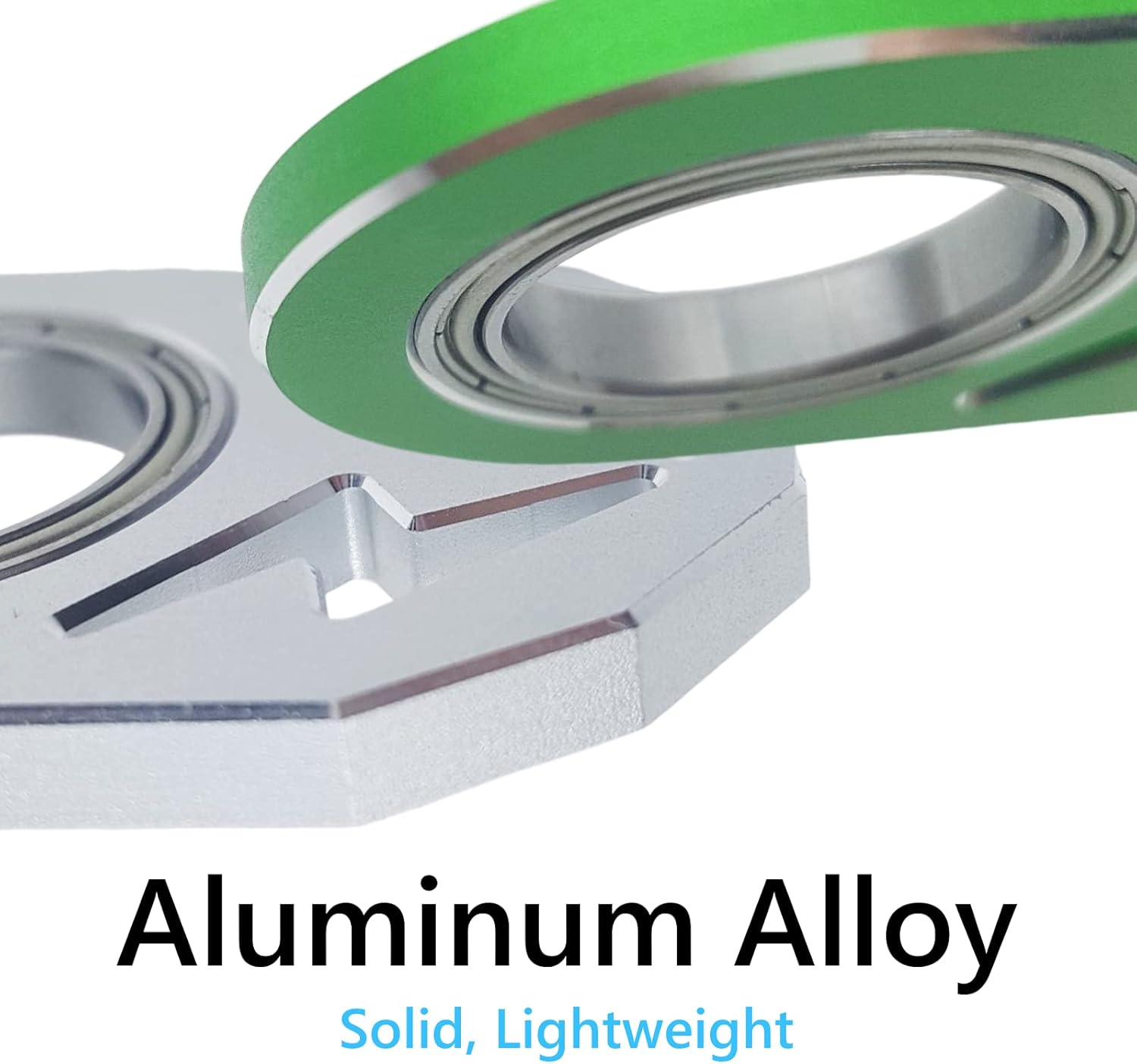 YIPUKIYI Keychain Spinner Fidget Ring Metal Key Chain Spinner Fidget Ring Type Toy for Man Women and Kids (Silver)