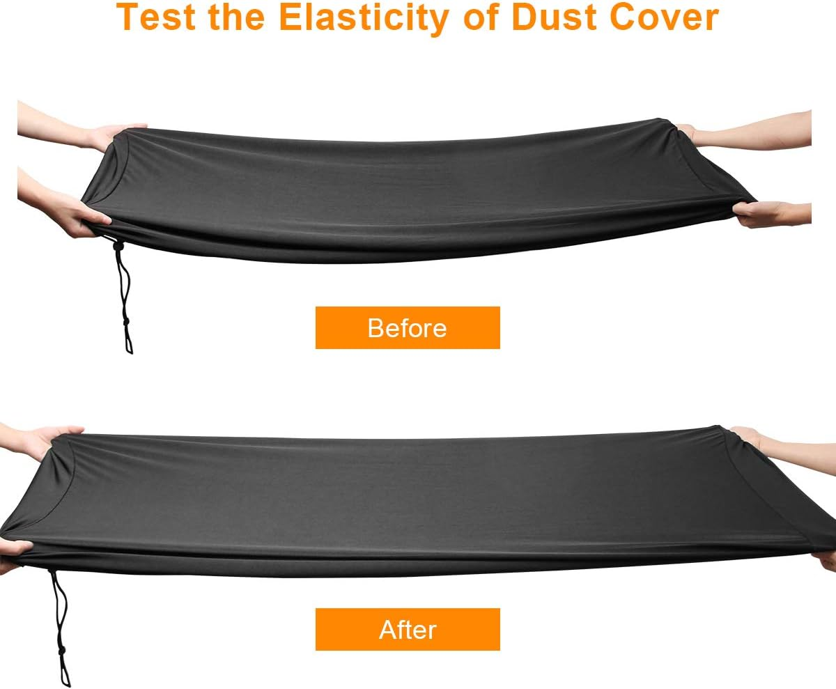 Piano Keyboard Dust Cover for 61/76/88 Keys- Electric/Digital Piano Stretchable Protective Keyboard Cover, Elastic Cord Locking Clasp, Machine Washable (61-76 Keys) image number 4