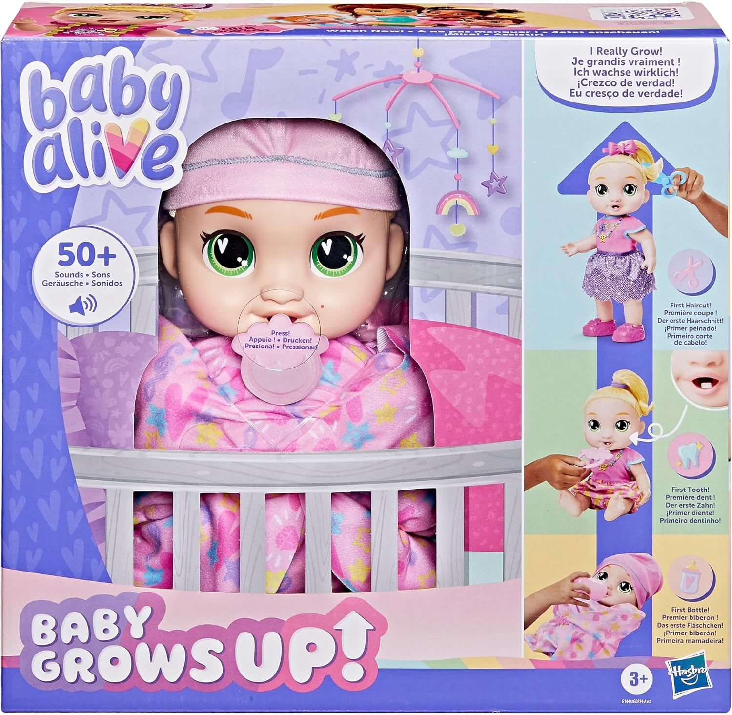 Baby Alive Baby Grows Up, Lala Googoo, 6 Milestones and Baby'S First Tooth, Interactive Talking Doll for Girls and Boys Ages 3+ image number 4