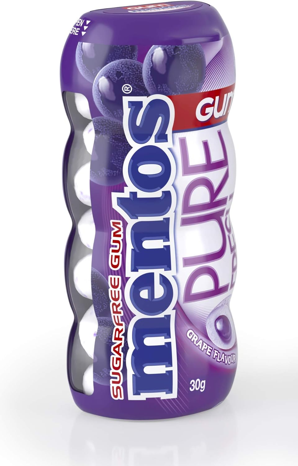 MENTOS Strawberry Sugar Free Sour Chewing Gum Bottle, 10 X 30 G image number 3