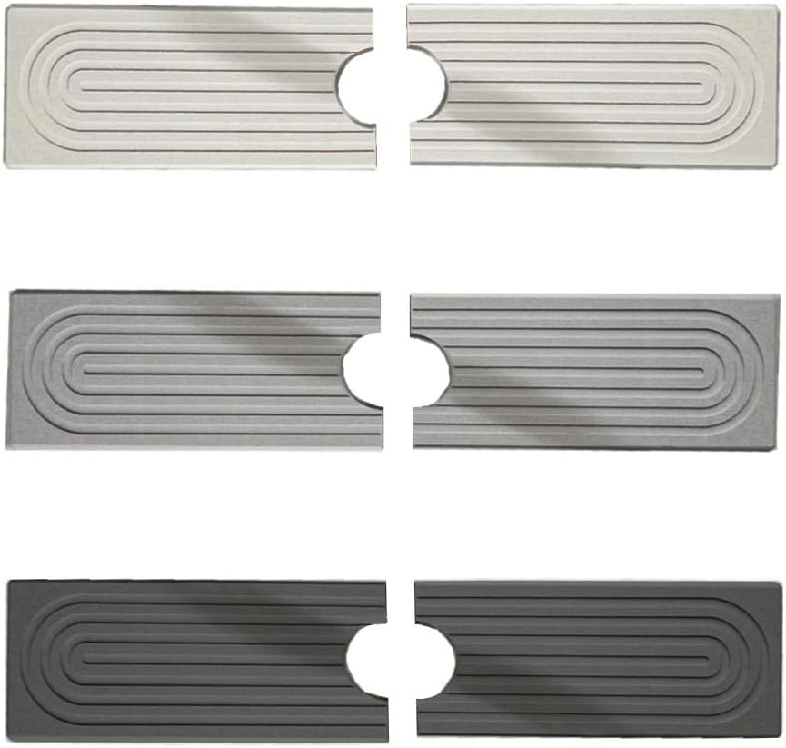 Ygglduol Kitchen Faucet Absorbent Mat - Diatomite Stone Sink Tray，Super Absorbent, Prevents Moisture Buildup，Stone Faucet Mat for Bathroom Sink，Sink Stone Quick Dry (White, 15.7*3.94In) image number 3