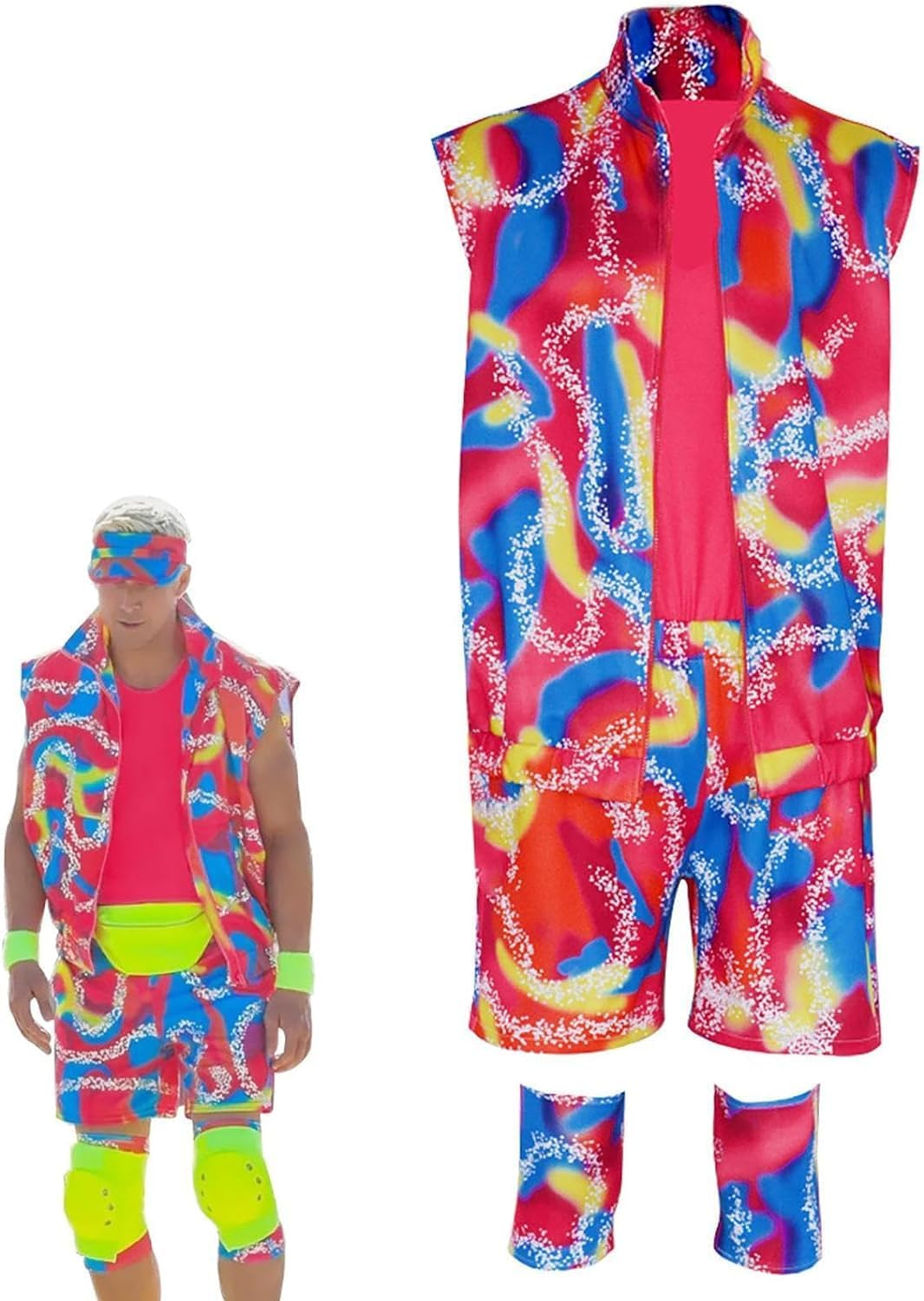 Retro Sportswear Outfits | Retro Sportswear Set - Comfortable Men Button down Shirt for Disco Party Retro Summer Party image number 4