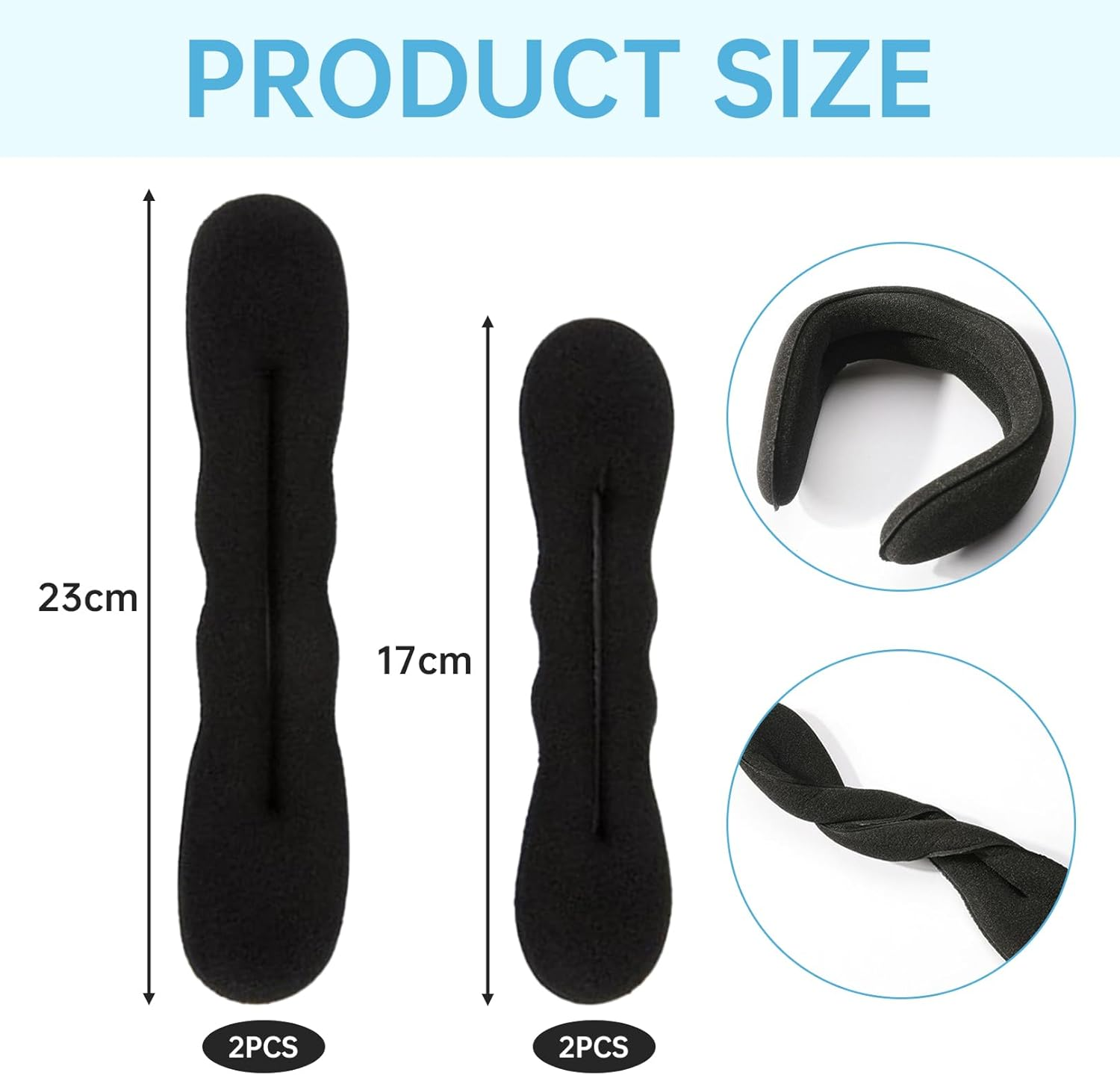 Pack of 4 Bun Maker, Hair Bun Maker, Hair Bun Maker, Bun Aid for Women, Hairband, Elegant Twister Braid, Hair Styling Accessories, Hair Styling Clips, Hair Tool, Styling Swimming Doughnut, Hair Braid image number 6