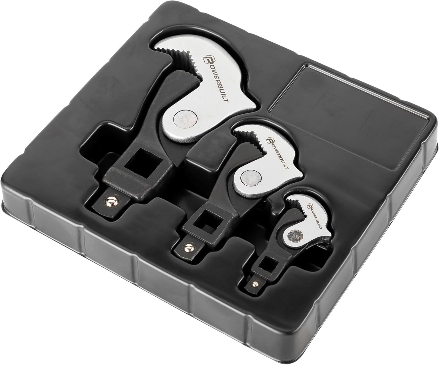 Powerbuilt 2 Piece Spring-Loaded Crowfoot Wrench Set, Adjustable, Auto Size, Universal, Self-Adjusting, Power Grip, Rapid Wrench- 240274 image number 2