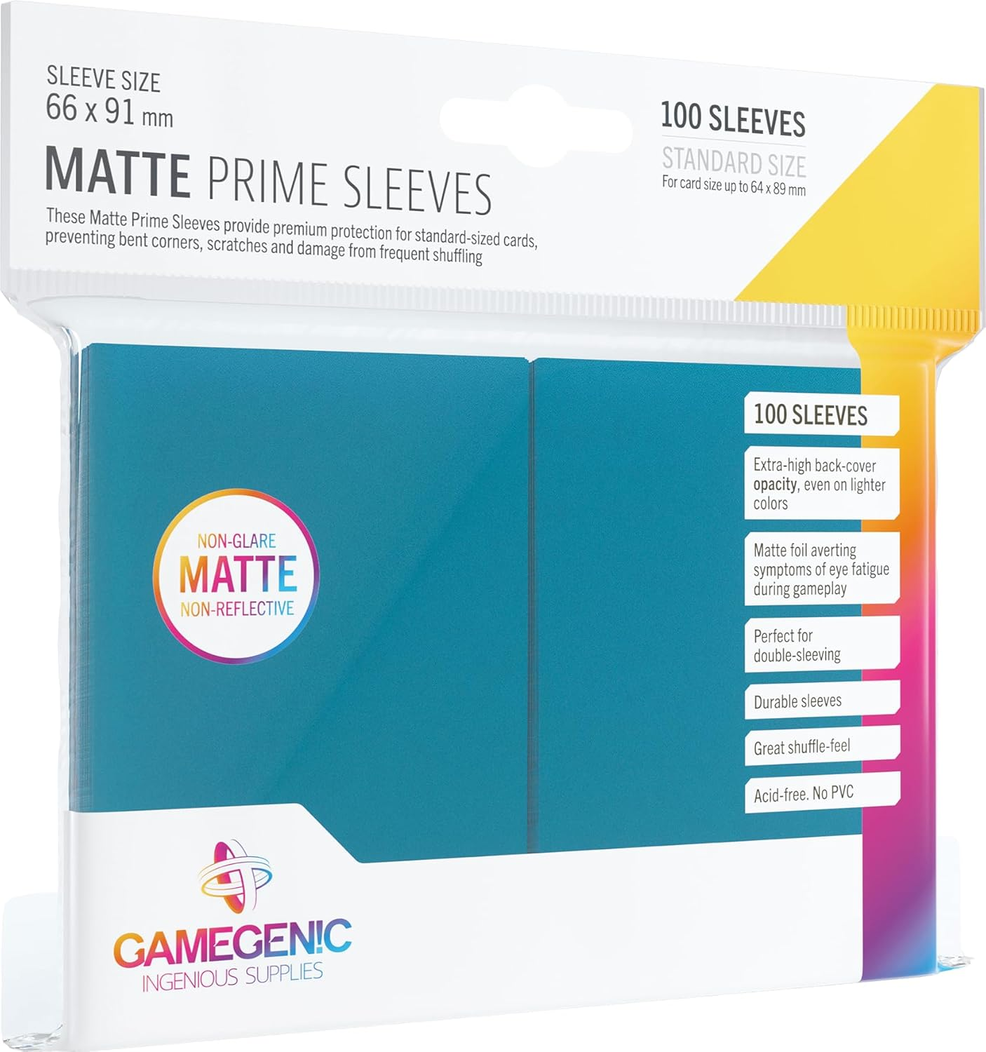 Gamegenic Matt Prime Card Sleeves, Red