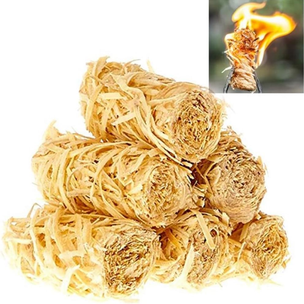 100PCS Fire Starters, Natural Charcoal Fire/Eco Friendly Wood Firelighters/Quick Wax Flame Fire Starters for BBQ, Barbecue Grills, Wood Stove, Smokers, Campfires and Outdoor Fireplaces image number 3