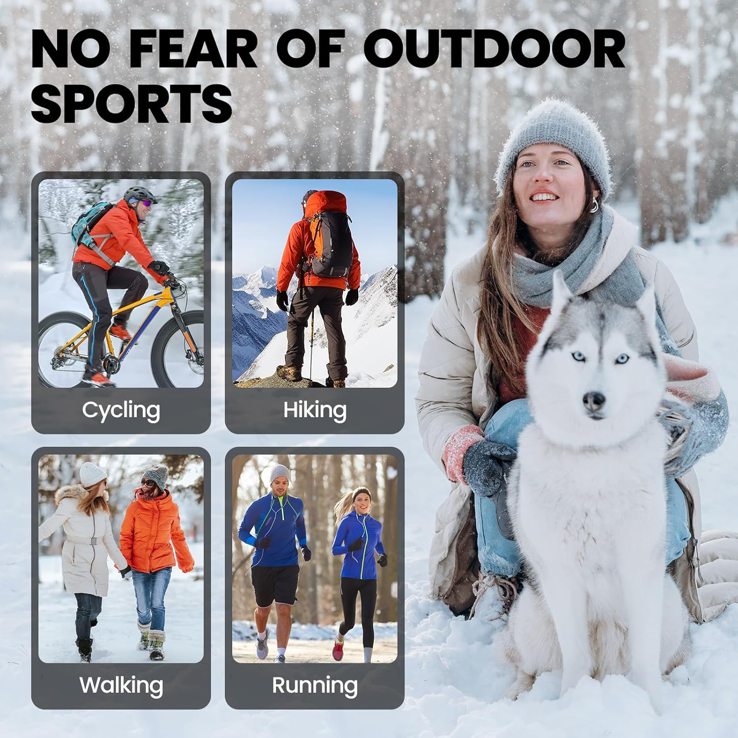 Beitier Knitted Gloves for Women, Winter Gloves with Touchscreen Control, Thermal Warmth for Commuting, Skiing, Running, Stretchy Unisex Design, Fall & Winter Essentials image number 1