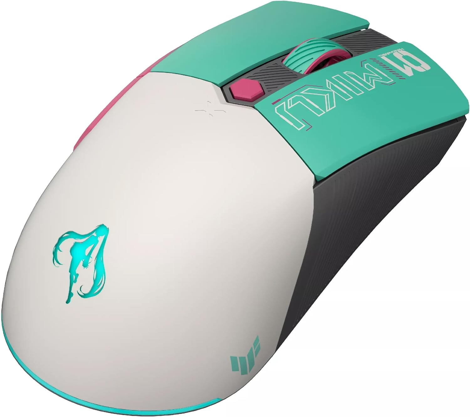 ASUS TUF Gaming Mini Wireless Mouse Hatsune Miku Edition, 65-Gram Wireless Gaming Mouse That Features Tri-Mode Connectivity, a 12,000Dpi Sensor, 100-Million-Click Lifespan Switches, PTFE Mouse Feet
