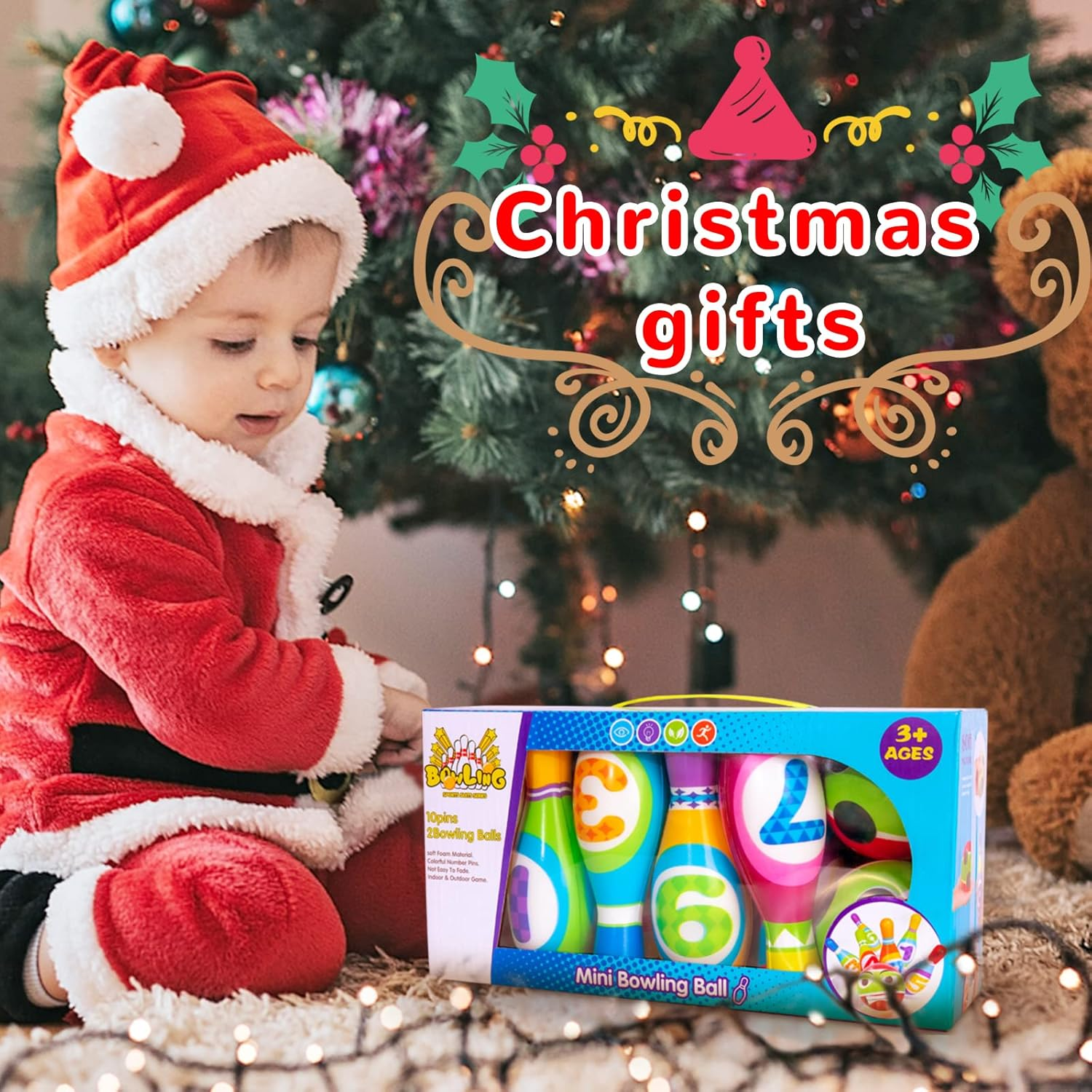 Toys for 3 4 5 6 Year Old Kids: Outdoor Toys Games for Kids Age 3-6 Early Educational Toys Birthday Presents for 3 4 5 Year Old Boys Girls Gift Bowling Ball Games Party for Boys Girls Age 4 5 6 image number 4