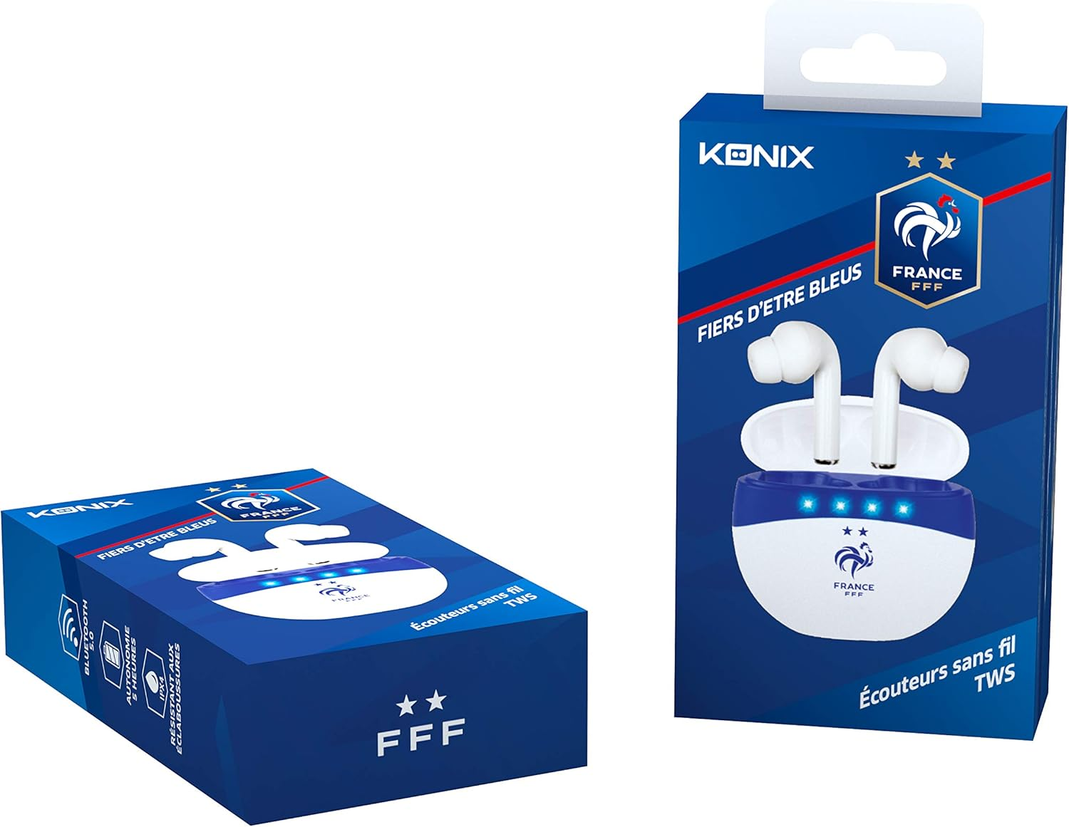 Konix FFF Wireless Bluetooth Headphones - Bluetooth 5.0 Compatible with Ios Android image number 5