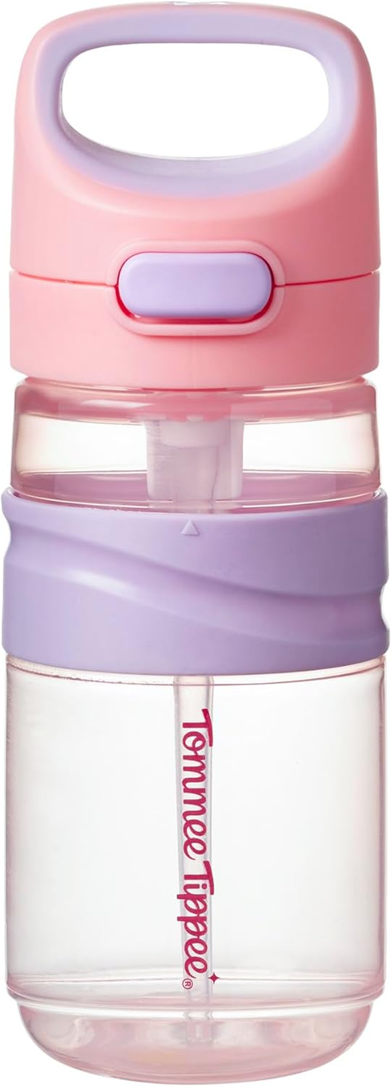 Tommee Tippee On-The-Go Straw Cup, 500Ml, Non-Spill Sporty Toddler Water Bottle for 18 Months+, Push-To-Open Lid Helps Keep Wider Straw Clean, Assorted Colours, 1 Pack image number 4