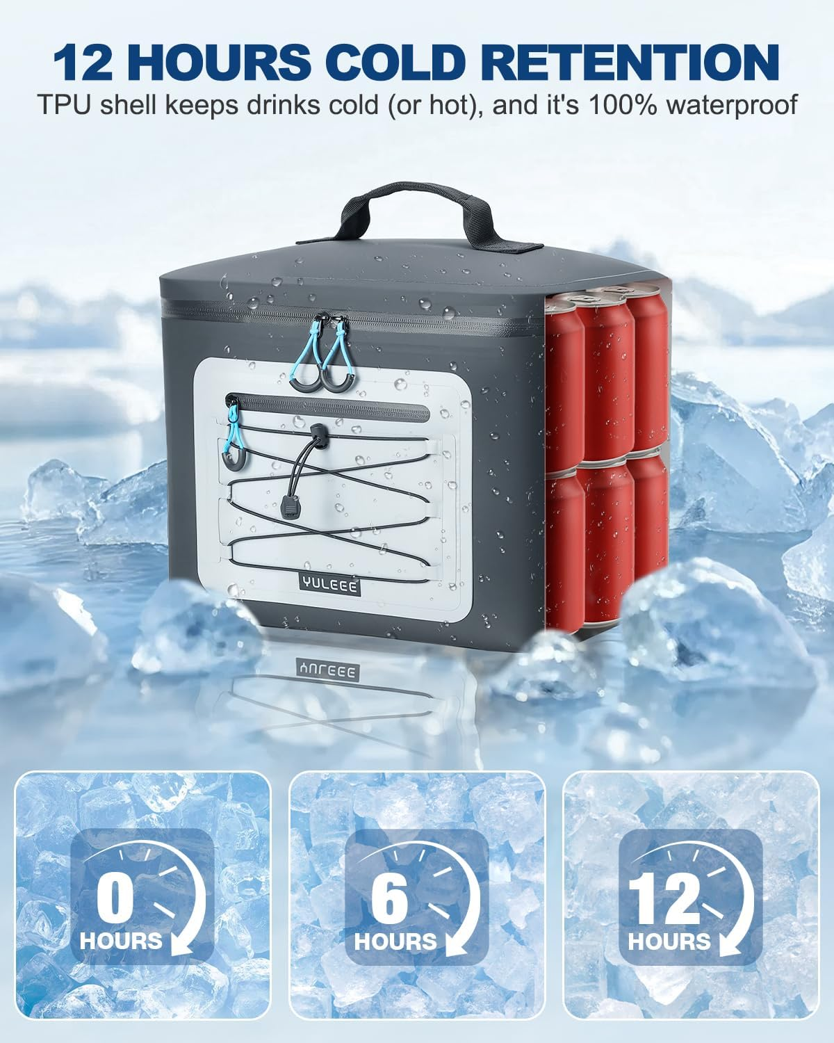 7/15/20L Insulated Cooler Bag - Large Multi-Functional Picnic Lunch Bag for Men & Women,Waterproof Leakproof Perfect for Beach, Family,Travel, Camping, Work,Bbq,And Outdoor Activities image number 7