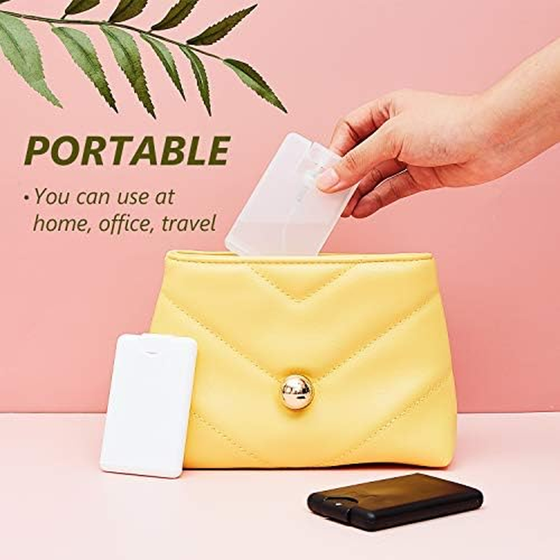 6 Pcs 20 Ml/ 0.67 Oz Refillable Perfume Flat Spray Bottles Card Type Fine Mist Plastic Bottle Portable Small Moisturizing Container for Perfume Sanitizer Hand Sprays Liquid image number 3