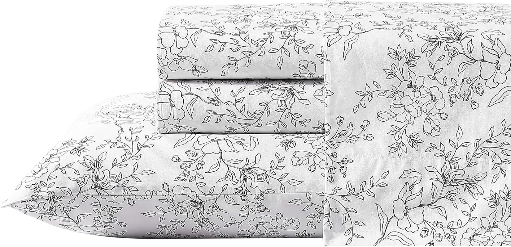 Stone Cottage - King Sheets, Cotton Percale Bedding Set, Crisp & Cool Ideal Bedding Set (Hawley Floral, King) image number 1