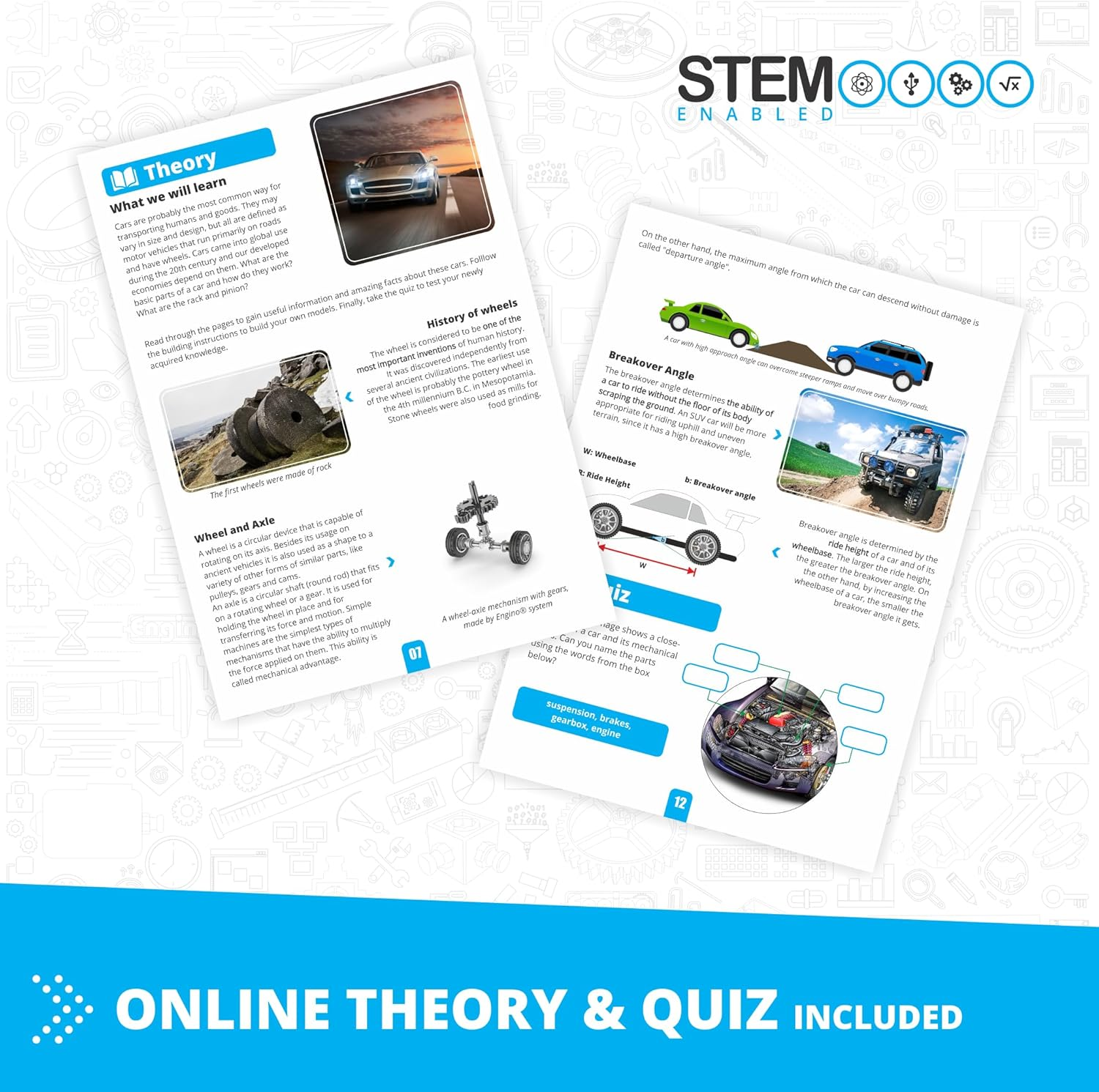 Engino Inventor Motorised Offroader Mechanics Building Block 284-Pieces Set image number 3